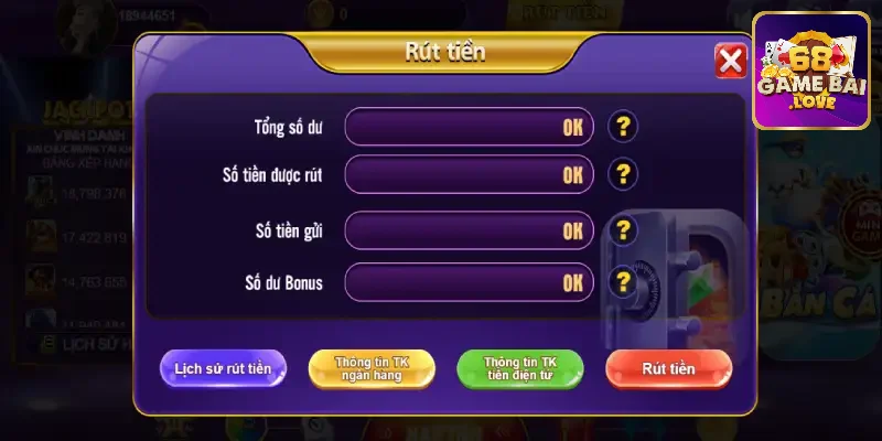 Hướng dẫn chi tiết và chính xác cách rút tiền 68 game bài